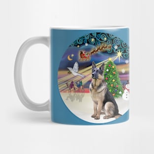 "Christmas Magic" with a German Shepherd Mug